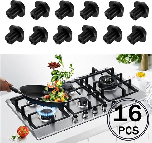 WB2K101 Pack of 16 Gas Range Surface Burner Grate Rubber Pad Set Replacement for GE,Hotpoint,Kenmore,Compatible with General Electric Replaces WB02K0101 247410 AP2622260 PD040035 PS241358 WB02K0101 in Saudi Arabia