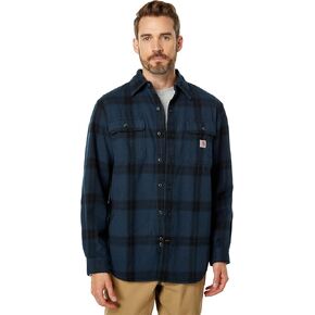 Carhartt Men's 105439 Loose Fit Heavyweight Flannel Long-Sleeve Plaid Shirt