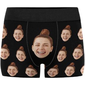 Custom Face Boxers Girlfriend and Wife Faces Personalized Face Briefs Underwear for Men in Saudi Arabia