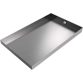 Ice Maker Drain Pan - 24" x 15" x 2" - Stainless Steel | Water Damage Prevention | No Leak | Made in The USA | Welded Water Tight in Kuwait
