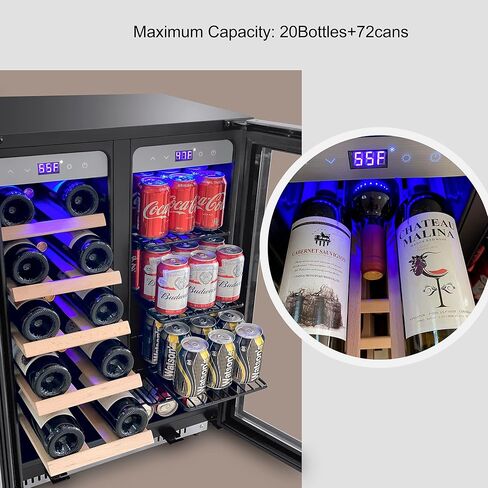 Cobalance Wine Chiller Electric, Wine Chillers Bucket for 750ml Red & White Wine or Some Champagne,Stainless Steel Single Bottle Iceless Wine Cooler,Kitchen Bar RV Wine Accessory,Gift for Wine Lovers in Kuwait