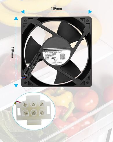 محرك مروحة مبخر الثلاجة EMIHO WR60X25858 WR60X10340 مناسب لثلاجة GE استبدال 4931166 AP6891698 PS12727431 EAP12727431 U11P14MSS7A3-57A611 in Saudi Arabia