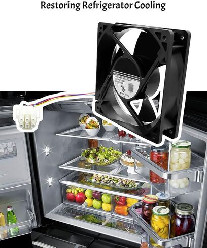 محرك مروحة مبخر الثلاجة EMIHO WR60X25858 WR60X10340 مناسب لثلاجة GE استبدال 4931166 AP6891698 PS12727431 EAP12727431 U11P14MSS7A3-57A611 in Saudi Arabia