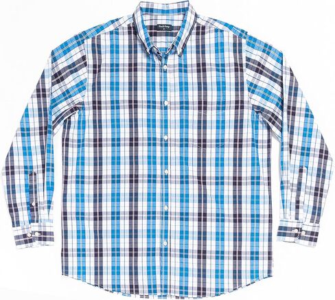 قمصان مزدوجة كبيرة وطويلة للرجال بأكمام طويلة وأزرار سفلية من مقاس XL(T) إلى 6XL (T) قطن in Kuwait