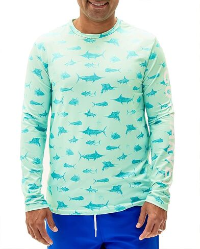 قميص أداء رجالي بأكمام طويلة من Guy Harvey مع حماية من أشعة الشمس بعامل حماية من أشعة الشمس 50+ in Kuwait