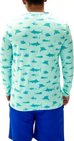 قميص أداء رجالي بأكمام طويلة من Guy Harvey مع حماية من أشعة الشمس بعامل حماية من أشعة الشمس 50+ in Kuwait