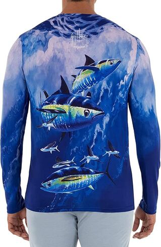 قميص أداء رجالي بأكمام طويلة من Guy Harvey مع حماية من أشعة الشمس بعامل حماية من أشعة الشمس 50+ in Kuwait