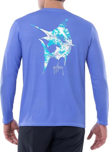 قميص أداء رجالي بأكمام طويلة من Guy Harvey مع حماية من أشعة الشمس بعامل حماية من أشعة الشمس 50+ in Kuwait