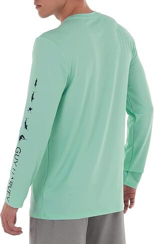 Guy Harvey Men’s Long Sleeve Performance Shirt with 50+ UPF Sun Protection in Kuwait