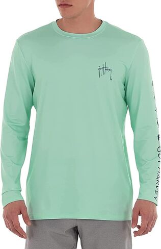 Guy Harvey Men’s Long Sleeve Performance Shirt with 50+ UPF Sun Protection in Kuwait