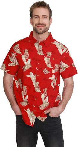Pacific Marlin Men's Short Sleeve Hawaiian Woven Shirt in Saudi Arabia