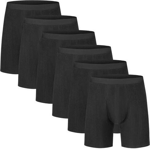 LIUYIJJ，Men's Trunks Underwear Cotton soft Boxer Briefs Short Leg Comfortable health Underpants 6 Pack in Saudi Arabia