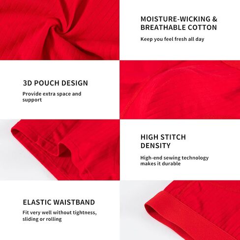 LIUYIJJ，Men's Trunks Underwear Cotton soft Boxer Briefs Short Leg Comfortable health Underpants 6 Pack in Saudi Arabia