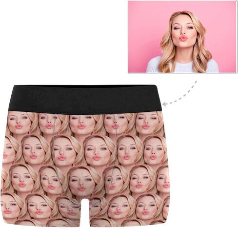 Custom Multi Men's Funny Face Boxer Shorts Underpants Briefs with Photo(XS-XXXL) in Kuwait