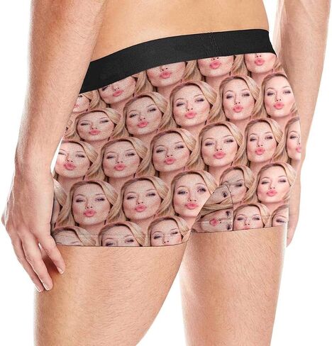 Custom Multi Men's Funny Face Boxer Shorts Underpants Briefs with Photo(XS-XXXL) in Kuwait
