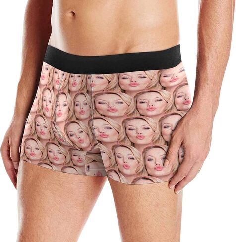 Custom Multi Men's Funny Face Boxer Shorts Underpants Briefs with Photo(XS-XXXL) in Kuwait