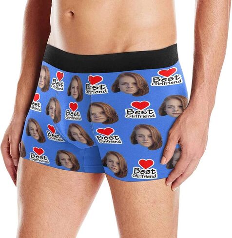 Custom Multi Men's Funny Face Boxer Shorts Underpants Briefs with Photo(XS-XXXL) in Kuwait