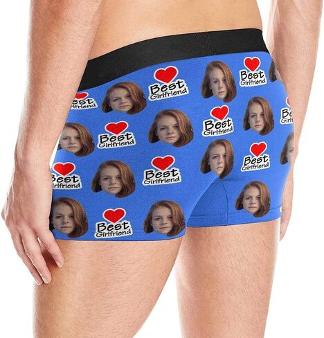 Custom Multi Men's Funny Face Boxer Shorts Underpants Briefs with Photo(XS-XXXL) in Kuwait