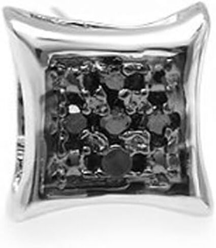 Dazzlingrock Collection 0.03 Carat (ctw) Black Round Diamond Micro Pave Setting Kite Shape Stud Earring (Only 1pc) in Saudi Arabia