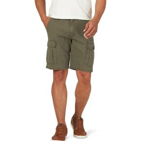 Wrangler Men's Relaxed Fit Cargo Shorts with Stretch Olive Green 36 in Saudi Arabia