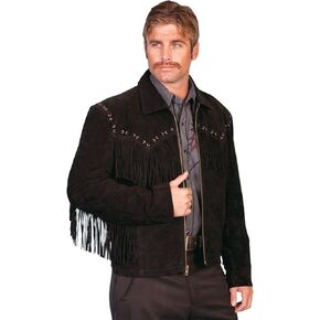 Scully Men's Fringed Suede Leather Short Jacket - 221-409 in Kuwait