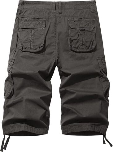 AOYOG Men's Cargo Shorts 3/4 Cotton Relaxed Fit Below Knee Capri Cargo Pants in Saudi Arabia