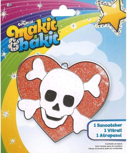 Makit & Bakit Colorbok Suncatcher Skull Heart, Multi-Colored in Saudi Arabia
