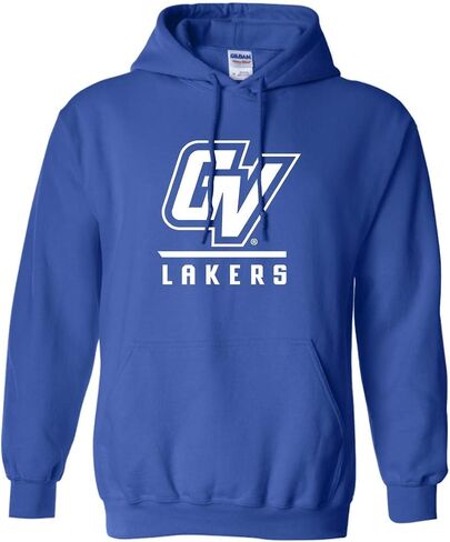 CreateMyTee | Grand Valley GV Lakers One Color Hooded Sweatshirt | in Kuwait