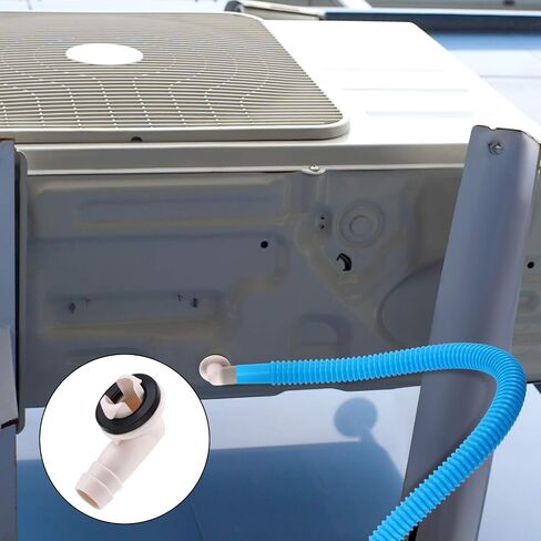 BBTO 3/5 Inch AC Drain Hose Connector Elbow Fitting with Rubber Ring for Mini-Split Units and Window AC Unit and Air Conditioner Drain Hose with 5.2 Feet Long in Saudi Arabia