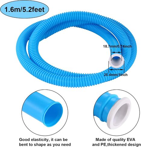 BBTO 3/5 Inch AC Drain Hose Connector Elbow Fitting with Rubber Ring for Mini-Split Units and Window AC Unit and Air Conditioner Drain Hose with 5.2 Feet Long in Saudi Arabia