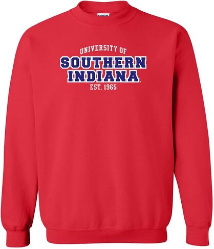 CreateMyTee | University of Southern Indiana EST Two Color Crewneck Sweatshirt in Saudi Arabia