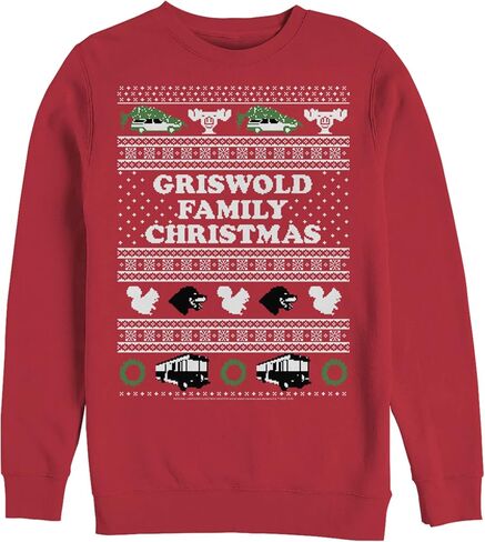 Fifth Sun National Lampoon's Vacation Griswold Family Christmas Ugly Sweater Mens Pullover Crew Fleece in Saudi Arabia