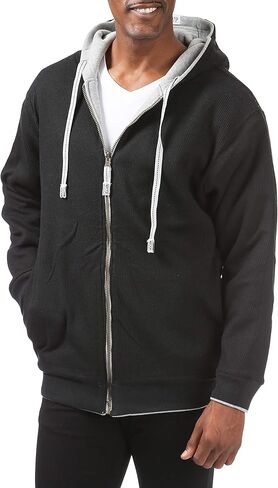 Pro Club Men's Full Zip Reversible Fleece and Thermal Hoodie in Saudi Arabia