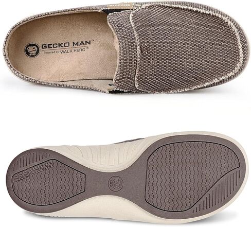 شبشب رجالي مع دعم للقوس، شبشب منزلي من القماش للرجال في الأماكن المغلقة والمفتوحة، زلاقات مريحة سهلة الارتداء، أحذية منزلية لتقويم العظام مع نعل مطاطي مضاد للانزلاق in Kuwait