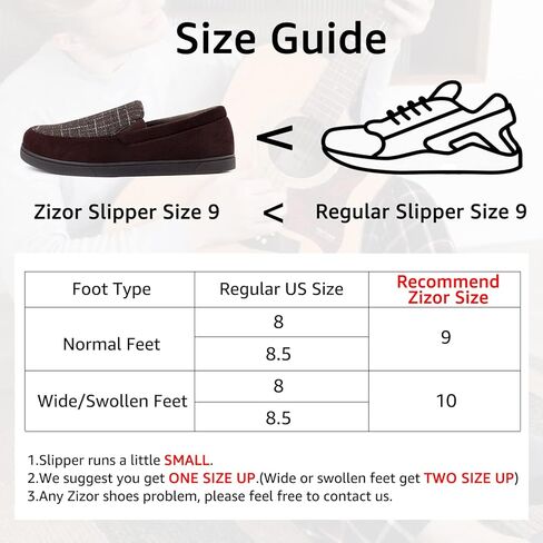 Zizor Men's Lightweight House Slipper with Memory Foam, Cozy Closed Back Bedroom Slipper for Indoor Outdoor, Gift for Father/Dad in Kuwait
