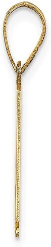 Solid 14k Yellow Gold Etched Letter A Initial Pendant Charm in Saudi Arabia