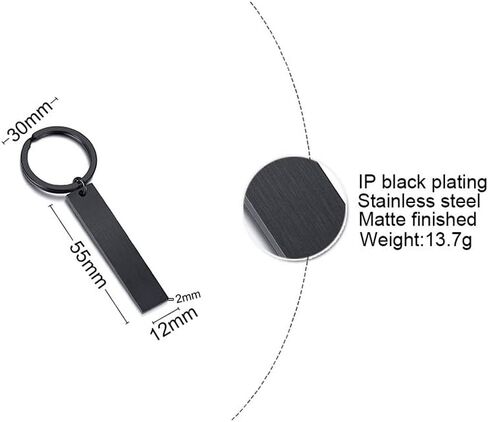 VNOX Custom Engraving Stainless Steel Medical Alert ID Identification Keychain Key Ring in Saudi Arabia