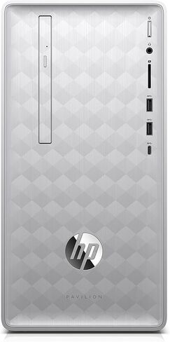 HP Pavilion Desktop Computer, Intel Core i3-8100, 8GB RAM, 1TB hard drive, Windows 10 (590-p0030, Silver) in Saudi Arabia