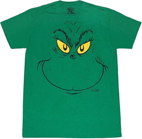 Dr. Seuss Grinch Face Adult T-Shirt in Kuwait