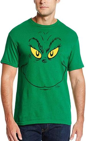 Dr. Seuss Grinch Face Adult T-Shirt in Saudi Arabia