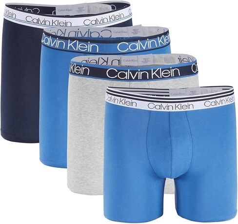 Calvin Klein Men's Variety Waistband Cotton Stretch Boxer Briefs 4 Pack in Saudi Arabia