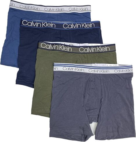 Calvin Klein Men's Variety Waistband Cotton Stretch Boxer Briefs 4 Pack in Saudi Arabia