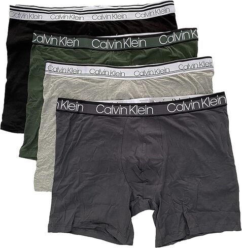 Calvin Klein Men's Variety Waistband Cotton Stretch Boxer Briefs 4 Pack in Saudi Arabia