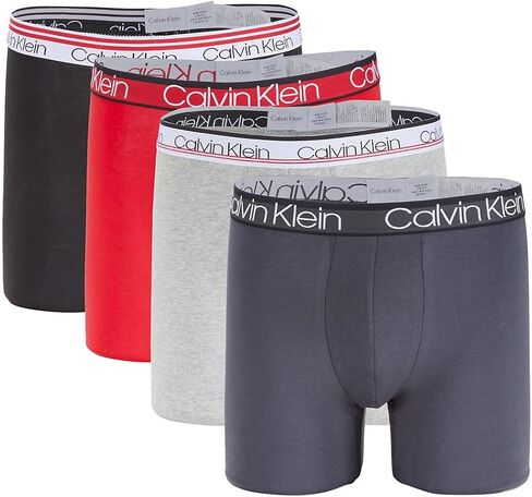 Calvin Klein Men's Variety Waistband Cotton Stretch Boxer Briefs 4 Pack in Saudi Arabia