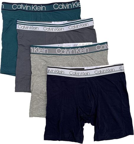 Calvin Klein Men's Variety Waistband Cotton Stretch Boxer Briefs 4 Pack in Saudi Arabia
