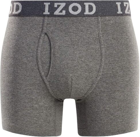 IZOD Men’s Underwear – Cotton Stretch Boxer Briefs with Functional Fly (10 Pack) in Saudi Arabia