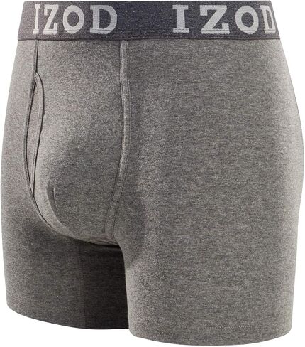 IZOD Men’s Underwear – Cotton Stretch Boxer Briefs with Functional Fly (10 Pack) in Saudi Arabia
