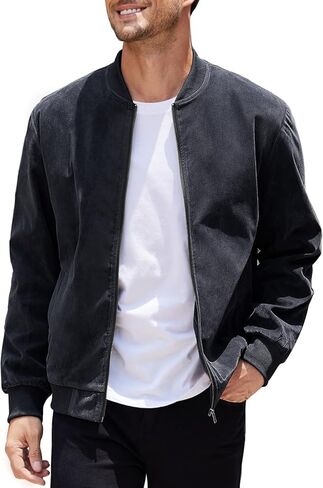 جاكيت رجالي كاجوال من COOFANDY جاكيت منفوخ من الجلد السويدي خفيف الوزن in Kuwait