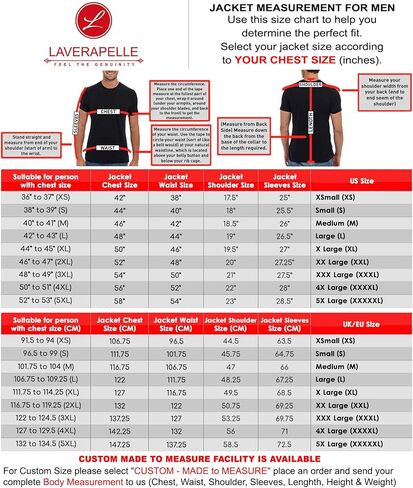 Laverapelle Men's Genuine Lambskin Leather Jacket (Black, Racer Jacket) - 1501425 in Kuwait