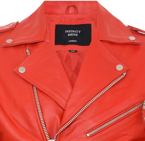 Men's Leather Brando Biker Jacket Rock Motorcycle Retro Hide Biker Jacket in Saudi Arabia